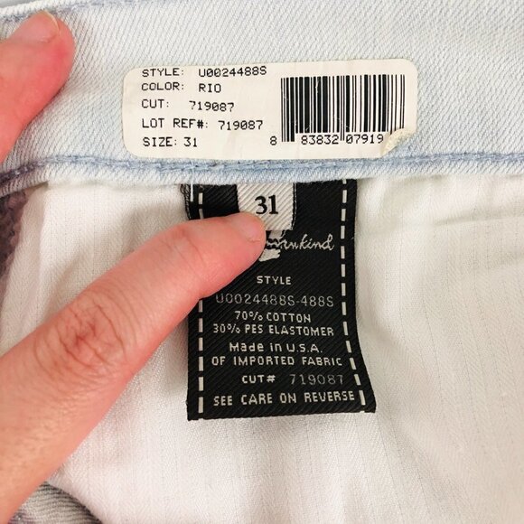 NWT 7 For All Mankind Straight Leg Light Wash Jean 31 - Picture 7 of 13